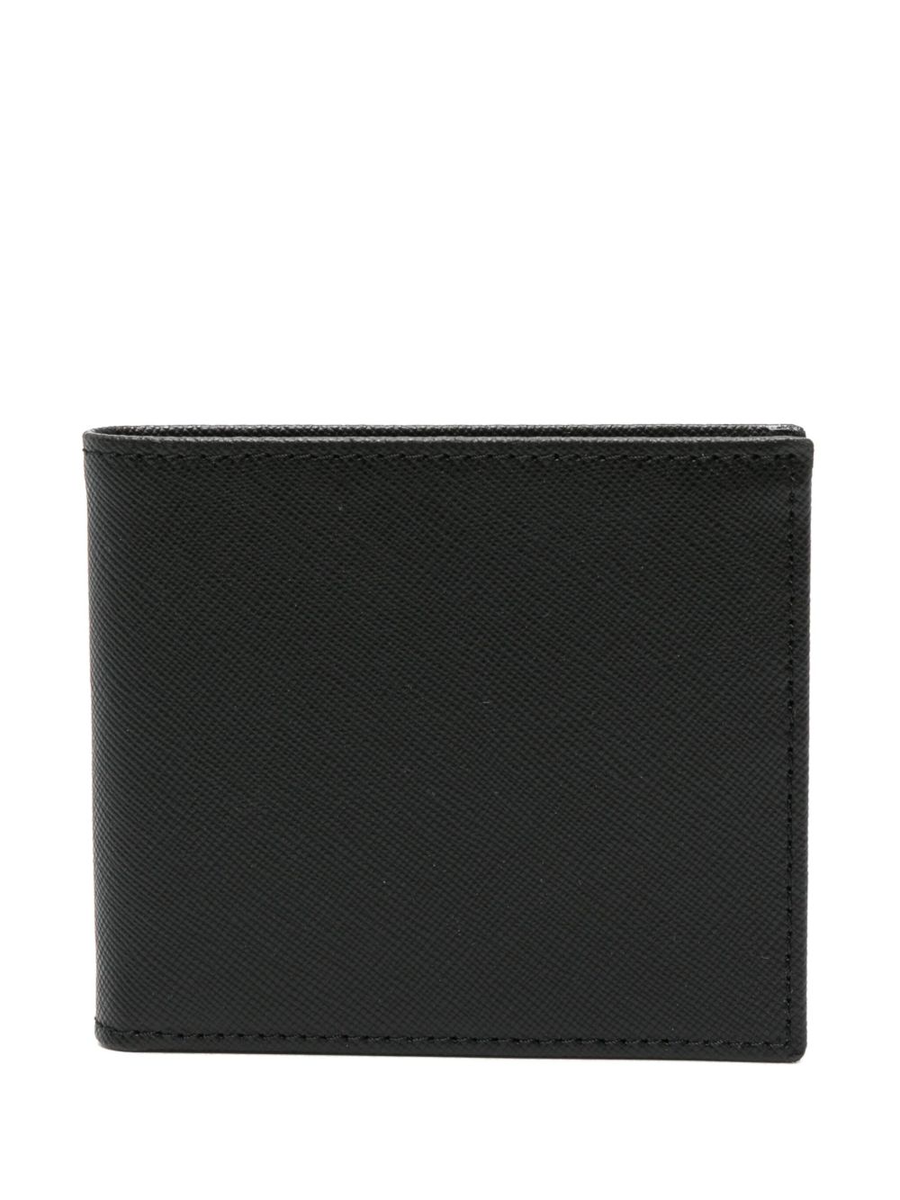 Corneliani 粒面皮质对折钱包 - 黑色