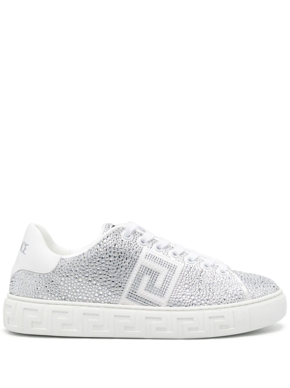 Versace Crystal Greca 运动鞋 - 白色