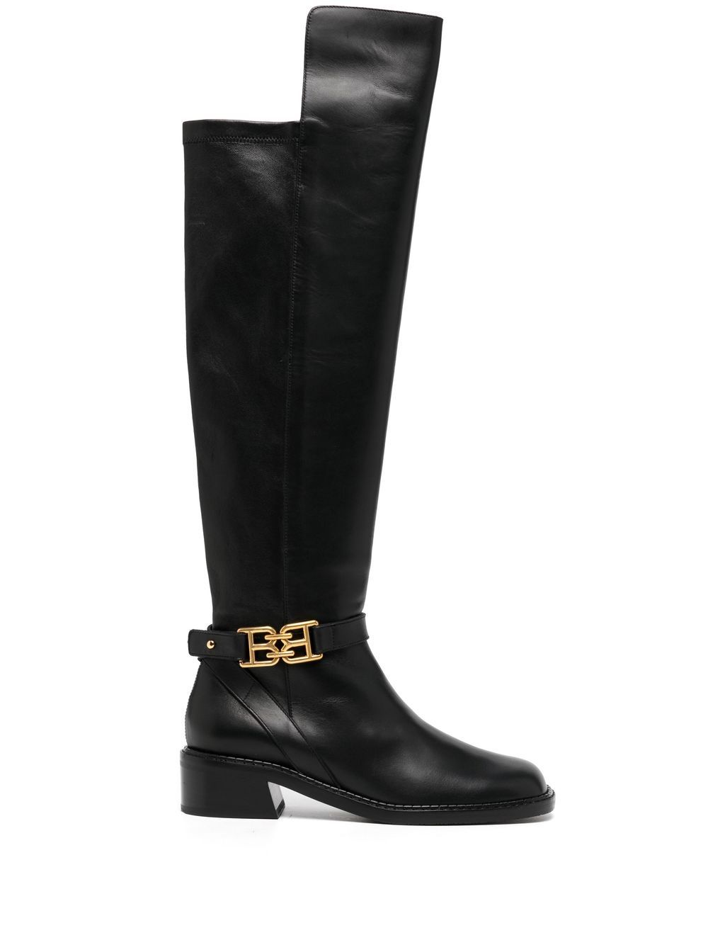 Bally Eloire 皮质长筒靴 - 黑色