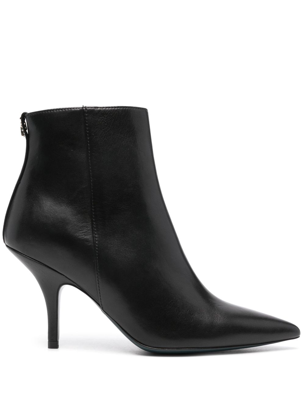 Patrizia Pepe Fly-rivet 高跟皮靴（8.5厘米） - 黑色