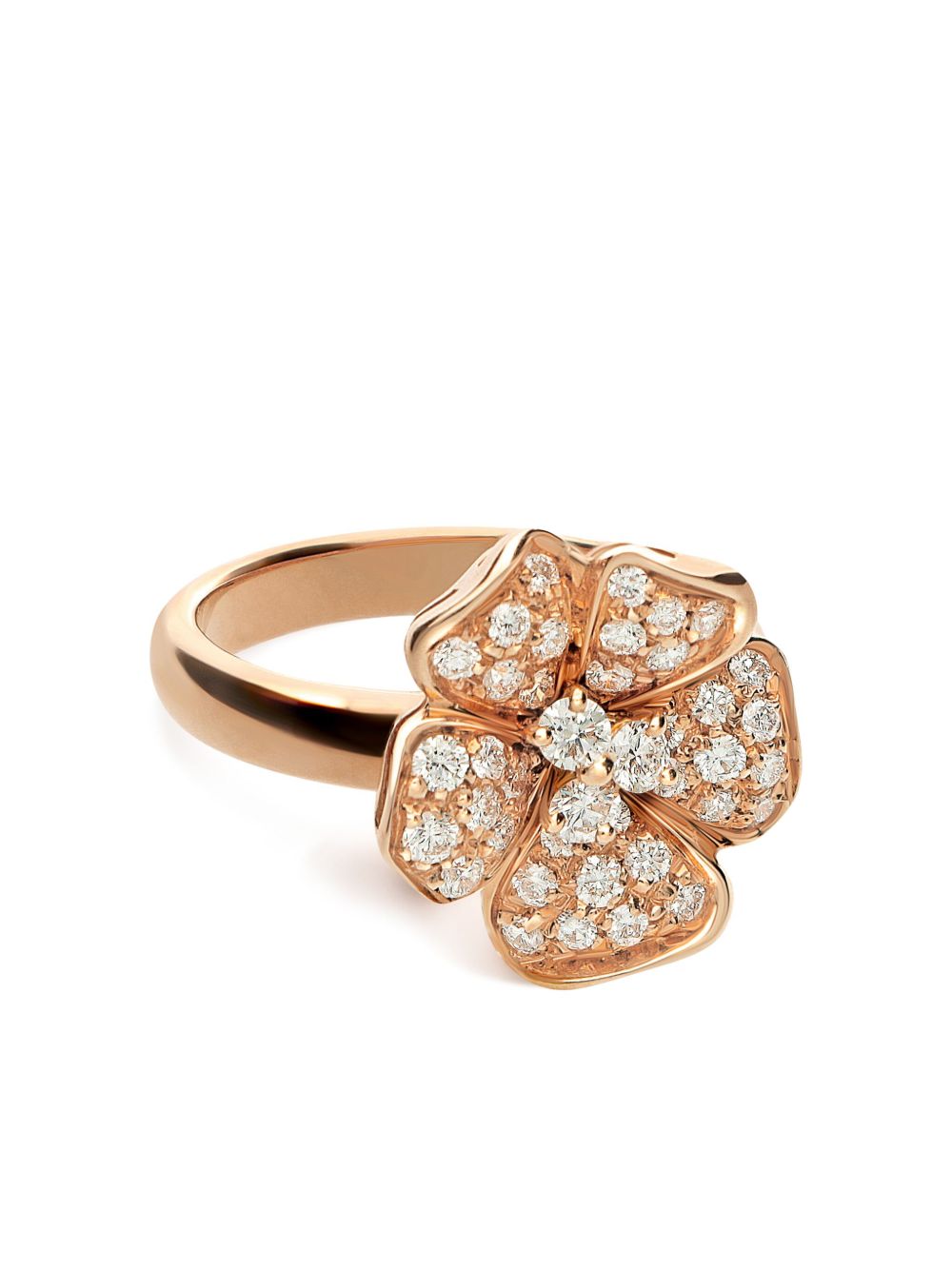 LEO PIZZO 18K玫瑰金 Flora 钻石戒指 - 粉色