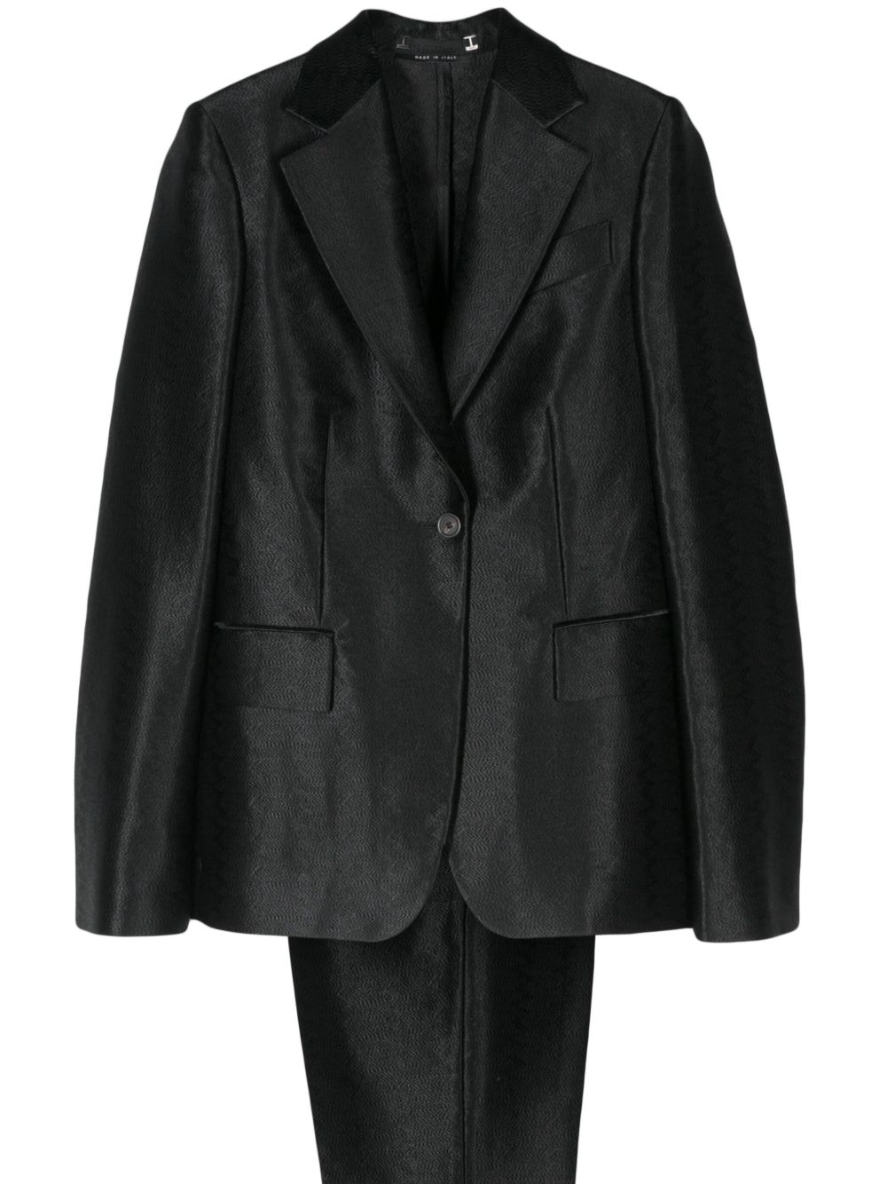 Gucci Pre-Owned 纹理西装套装（2000年代典藏款） - 黑色