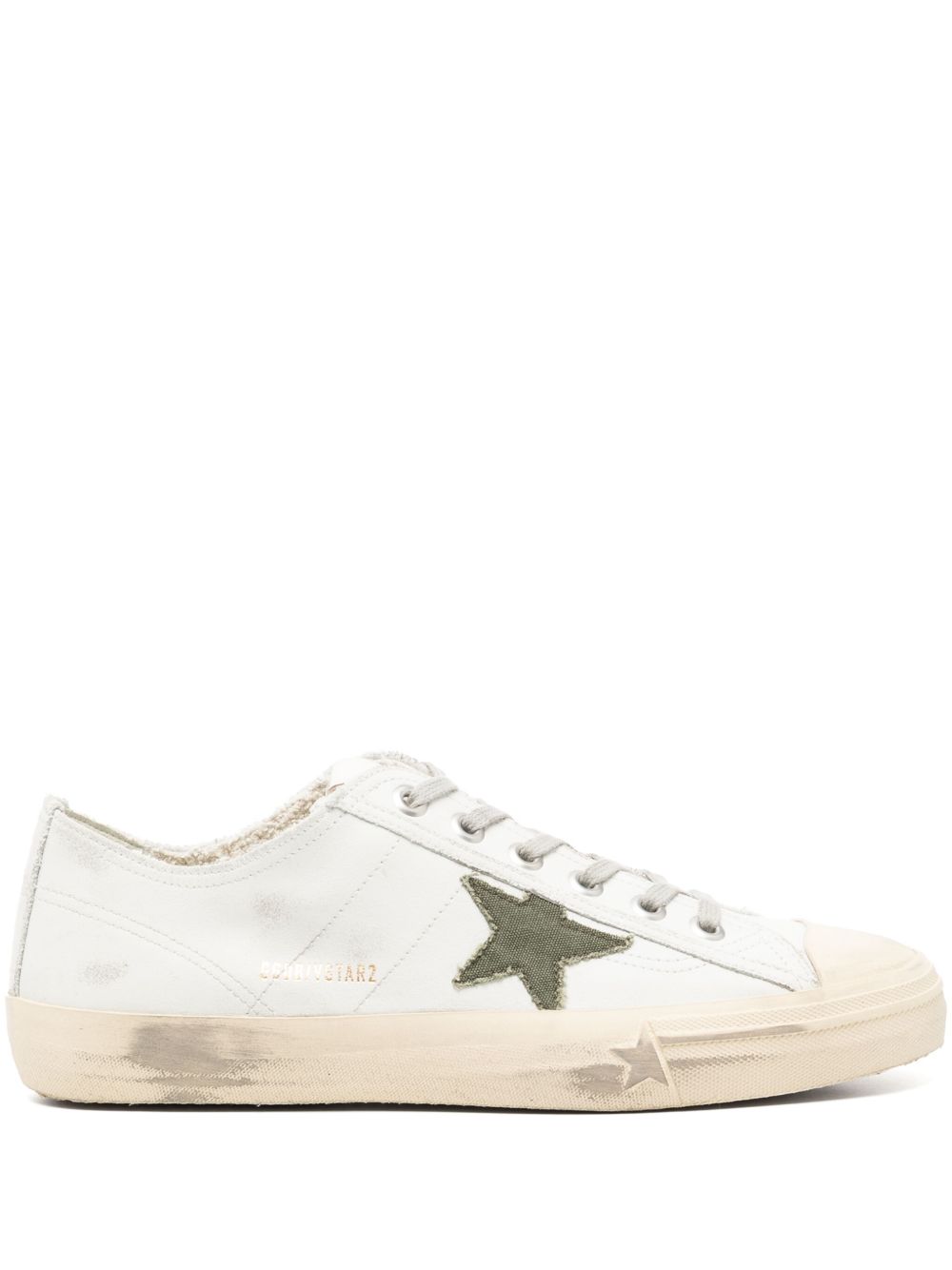 Golden Goose V-Star 皮质运动鞋 - 白色