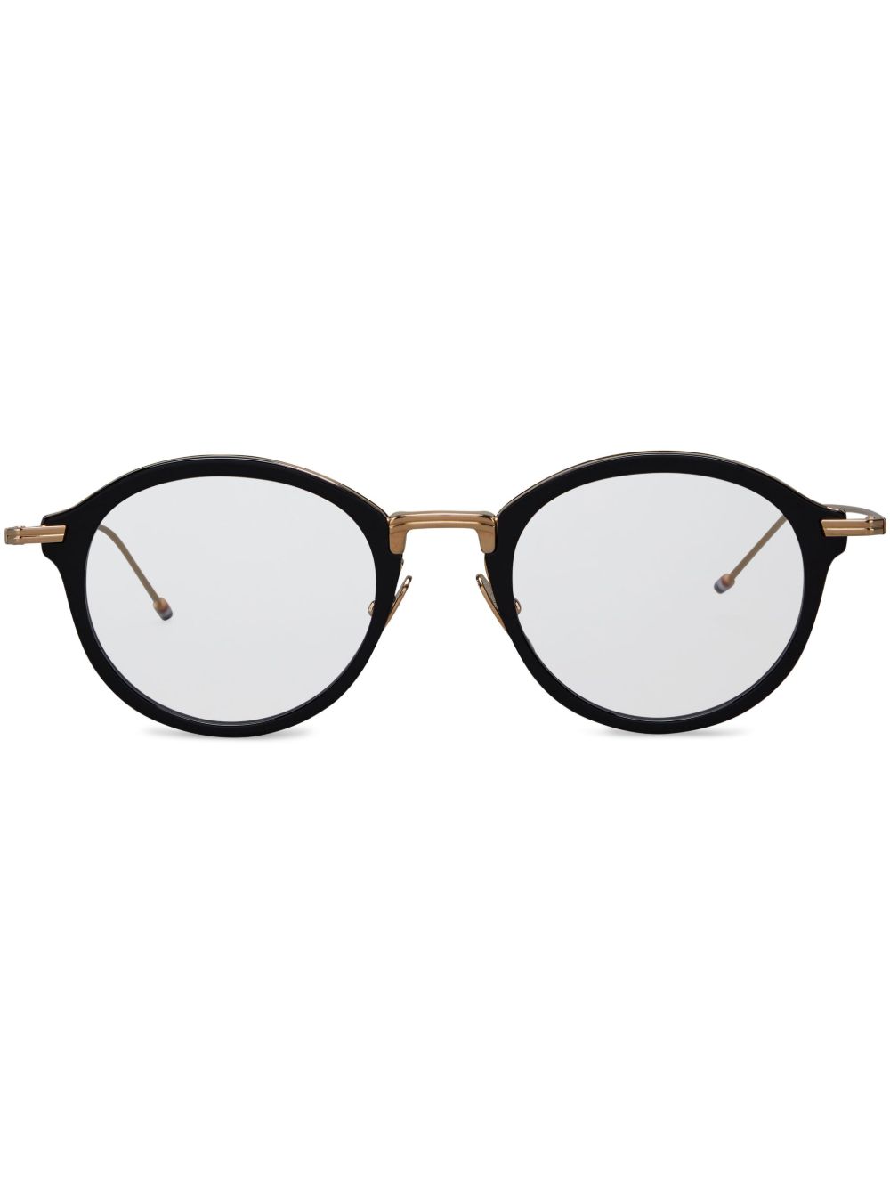 Thom Browne Eyewear 圆框眼镜 - 黑色
