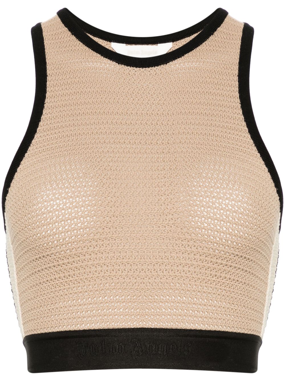 Palm Angels logo饰带针织坦克背心 - 中性色