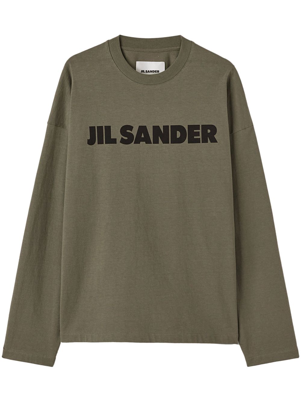 Jil Sander logo印花棉T恤 - 绿色