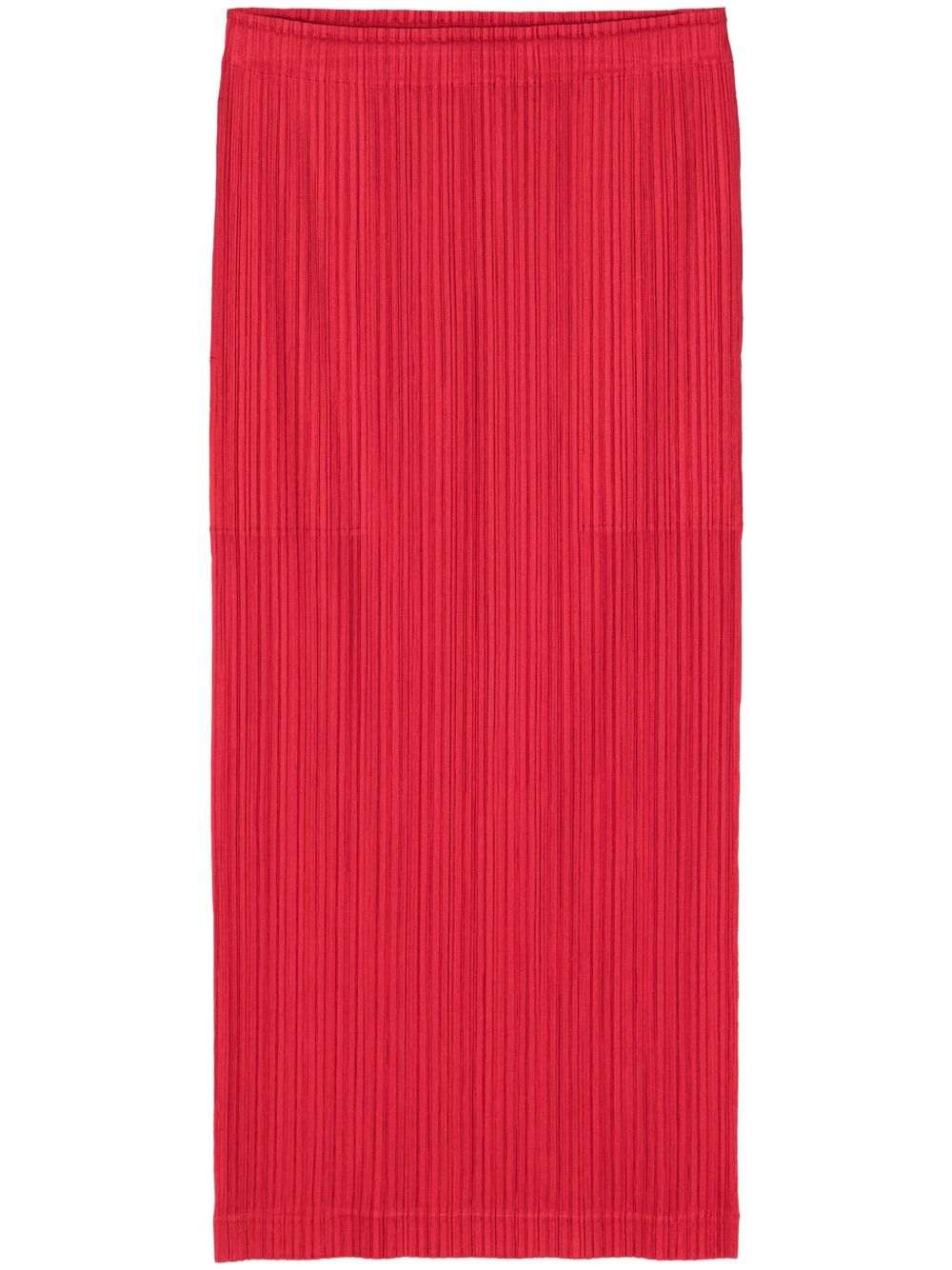 Pleats Please Issey Miyake Thicker Bottoms 1 细褶中长半身裙 - 红色