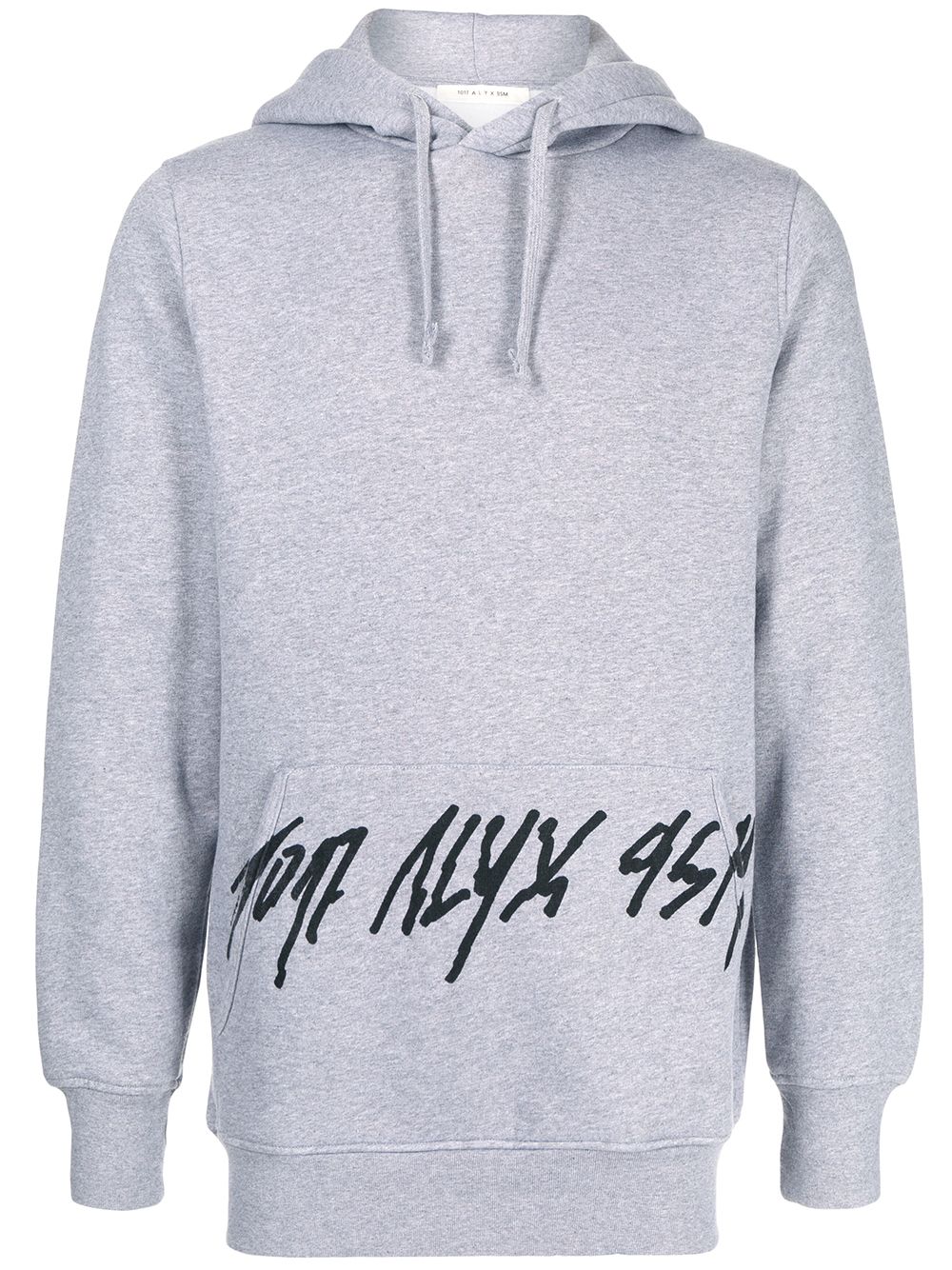 1017 ALYX 9SM logo印花抽绳连帽衫 - 灰色