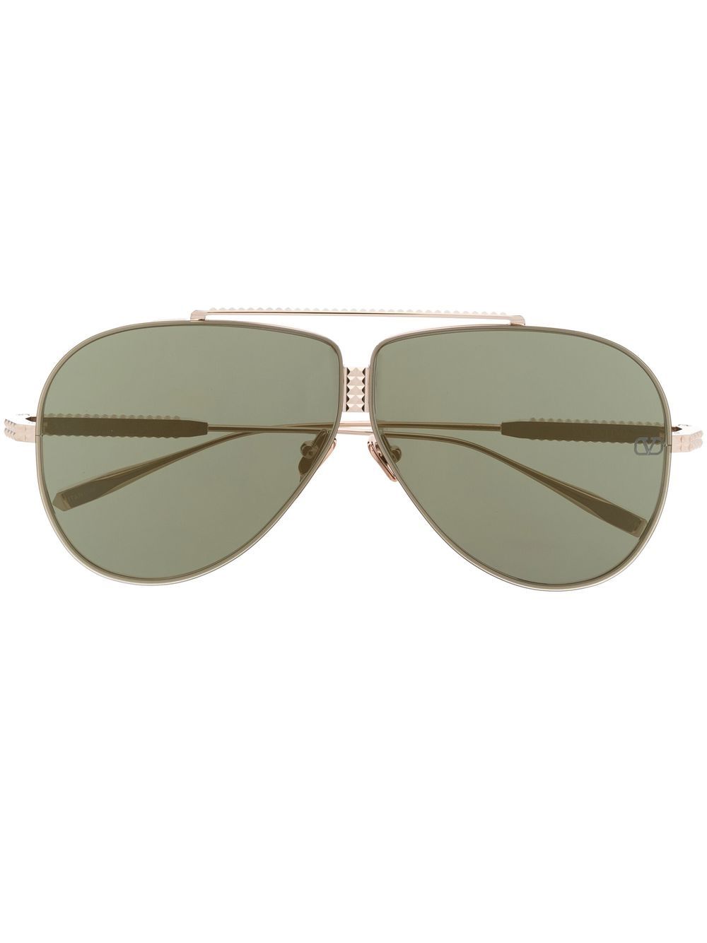 VALENTINO GARAVANI EYEWEAR 华伦天奴 Rockstud 飞行员太阳眼镜 - 金色