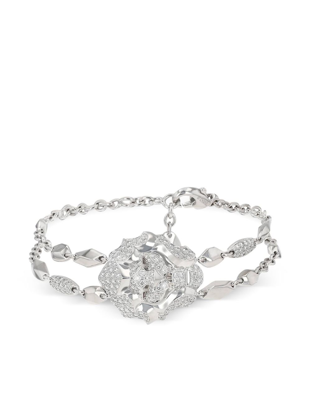 CHANEL Pre-Owned 18K白金 Sous le Signe du Lion 钻石手链（典藏款） - 银色