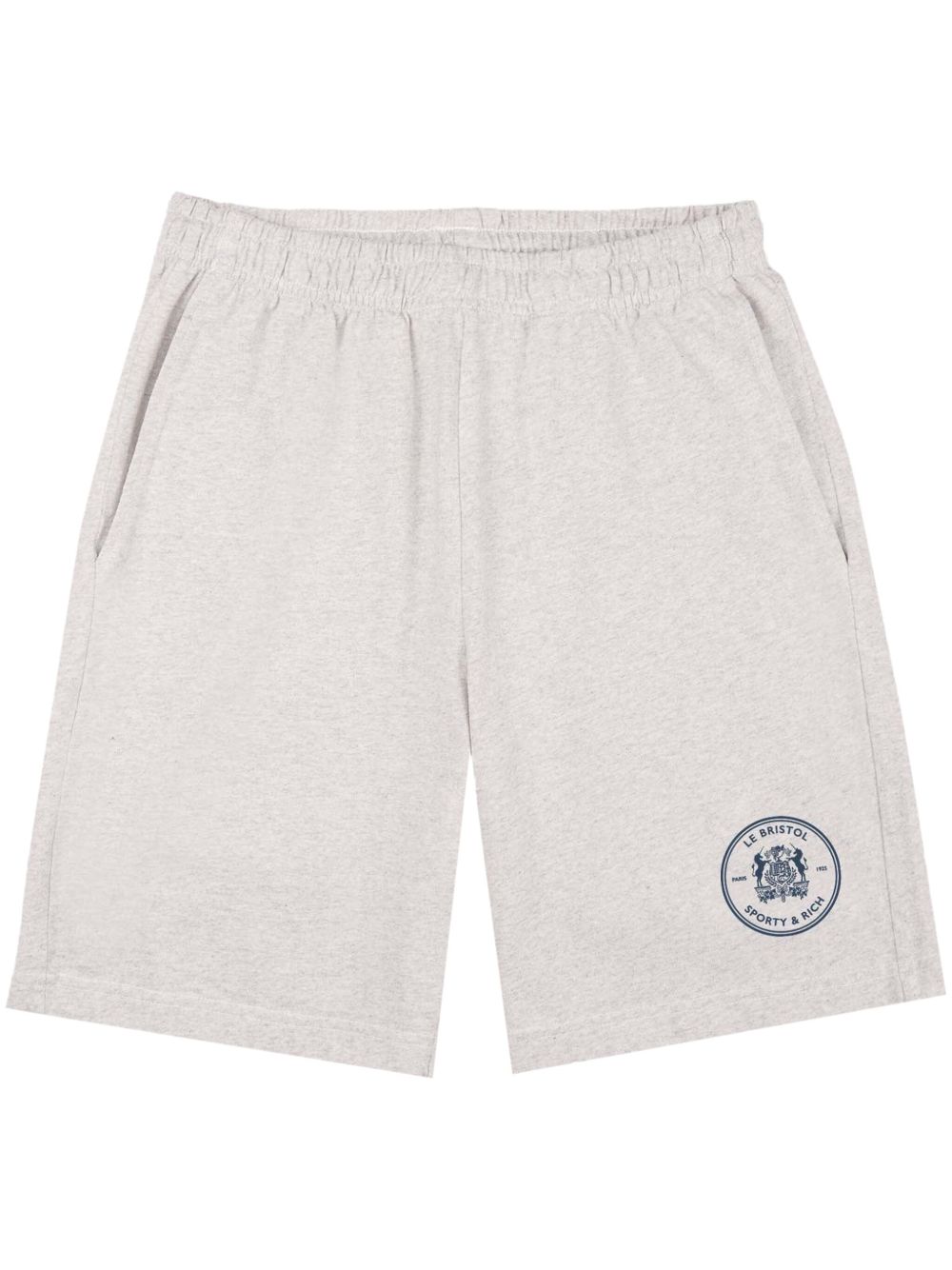 Sporty & Rich Bristol Crest 棉运动短裤 - 灰色