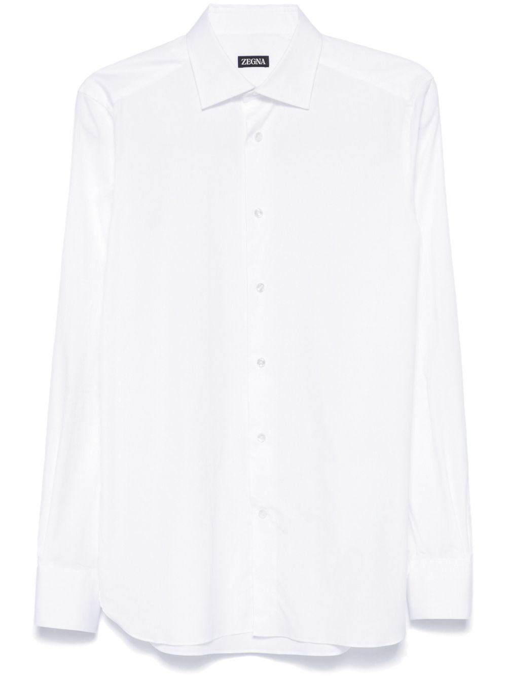 Zegna 切角领衬衫 - 白色