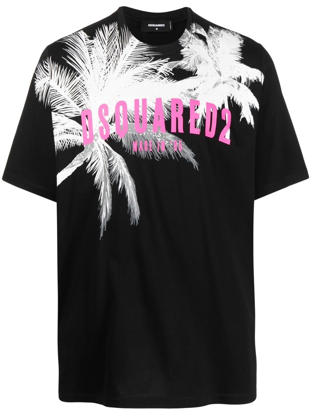 DSQUARED2 logo图案印花T恤 - 黑色