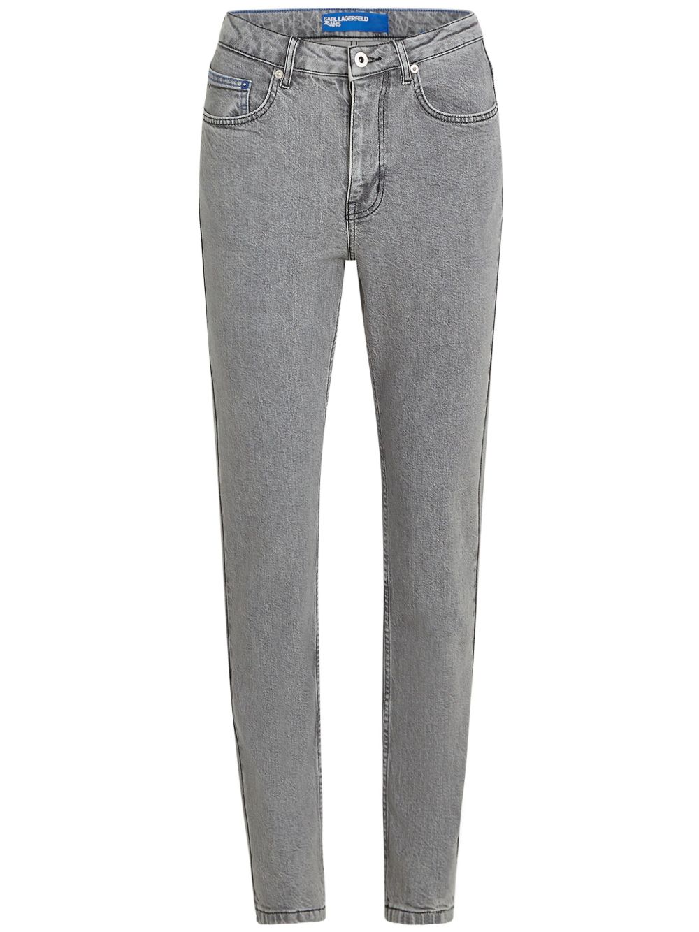 Karl Lagerfeld Jeans 高腰锥形牛仔裤 - 灰色