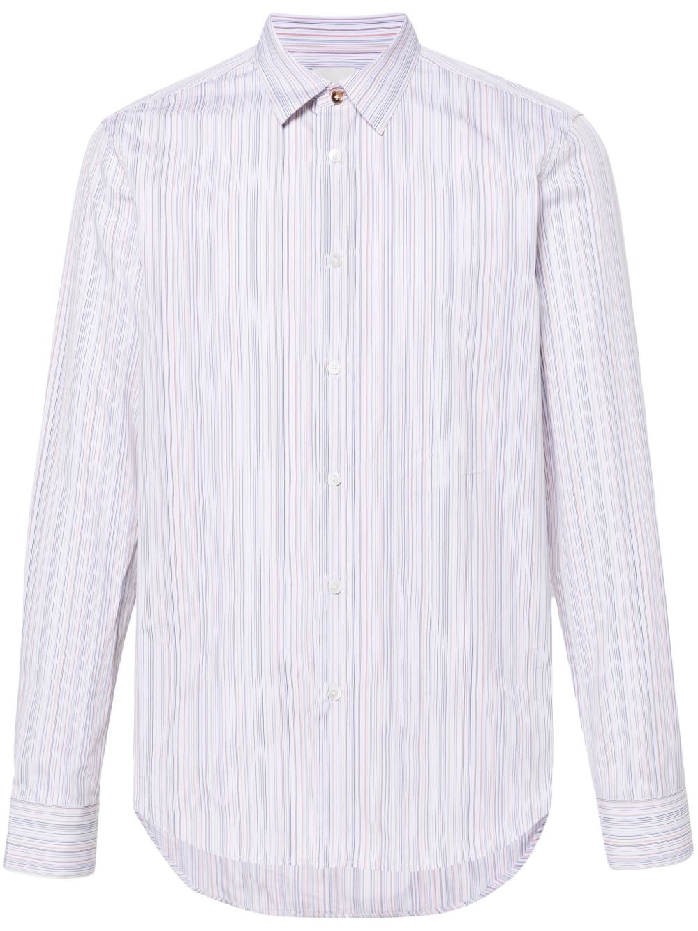 Paul Smith 条纹棉衬衫 - 白色