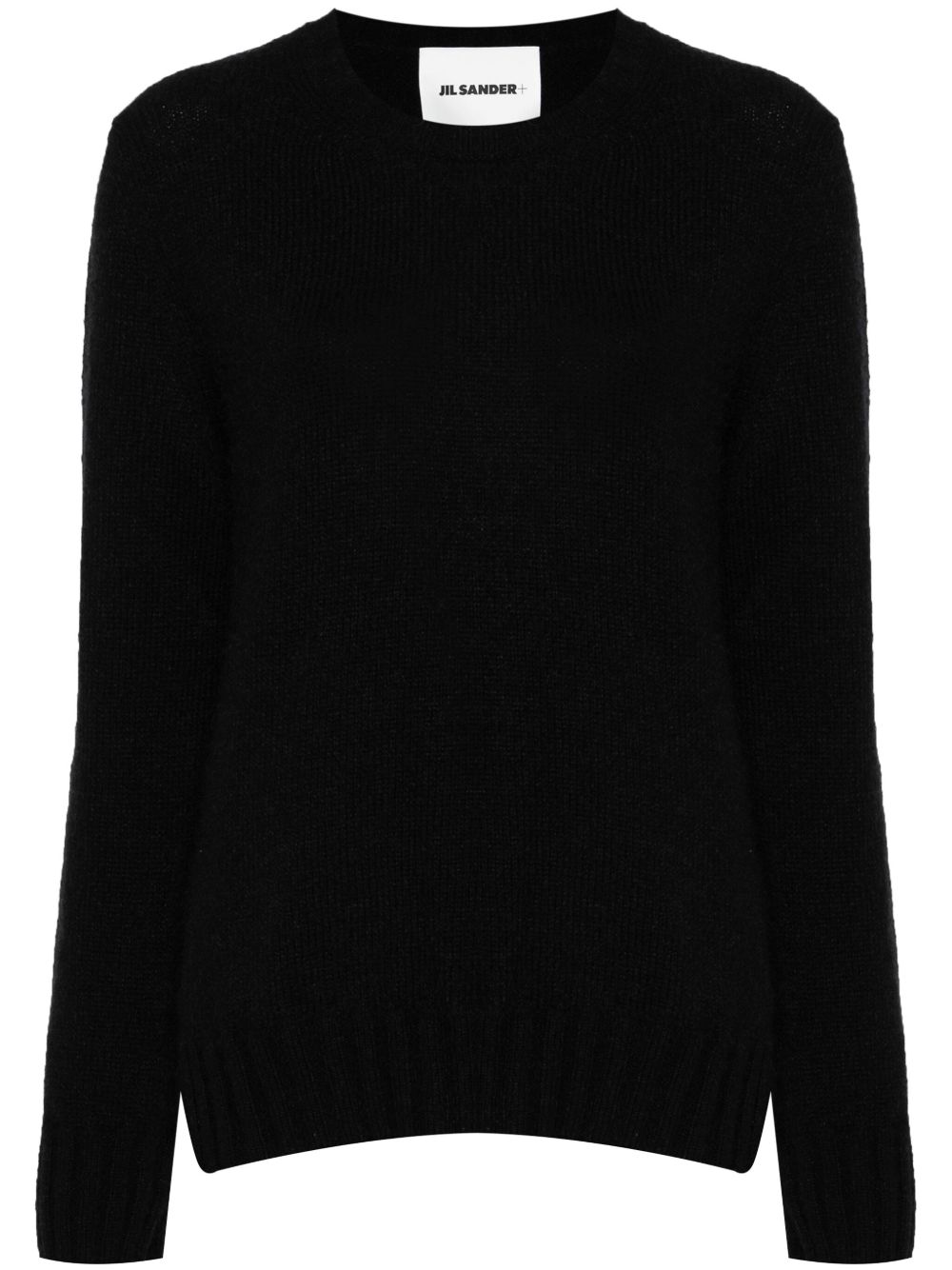 Jil Sander 罗纹边饰毛衣 - 黑色