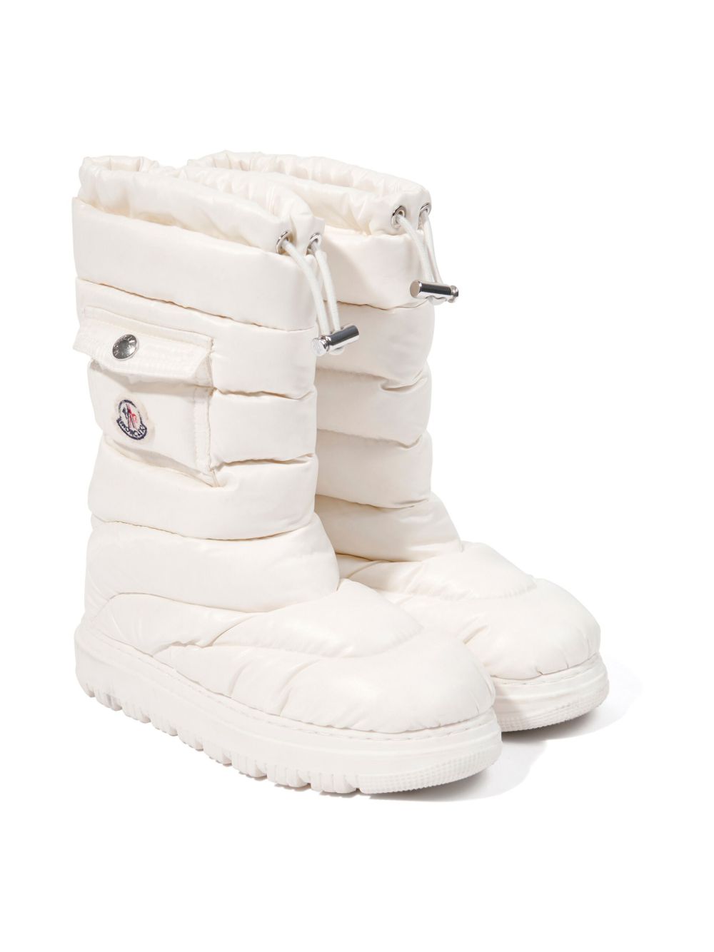 Moncler Enfant logo-patch boots - 白色