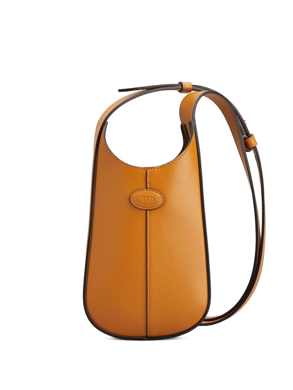 Tod's logo压纹皮质手机壳 - 褐色