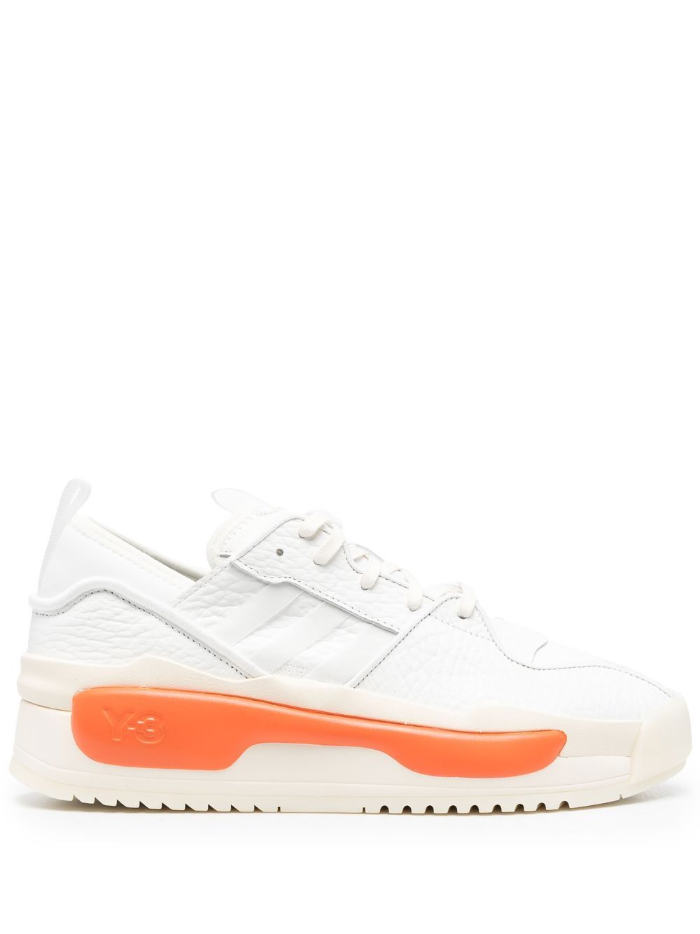 Y-3 logo印花低帮运动鞋 - 白色