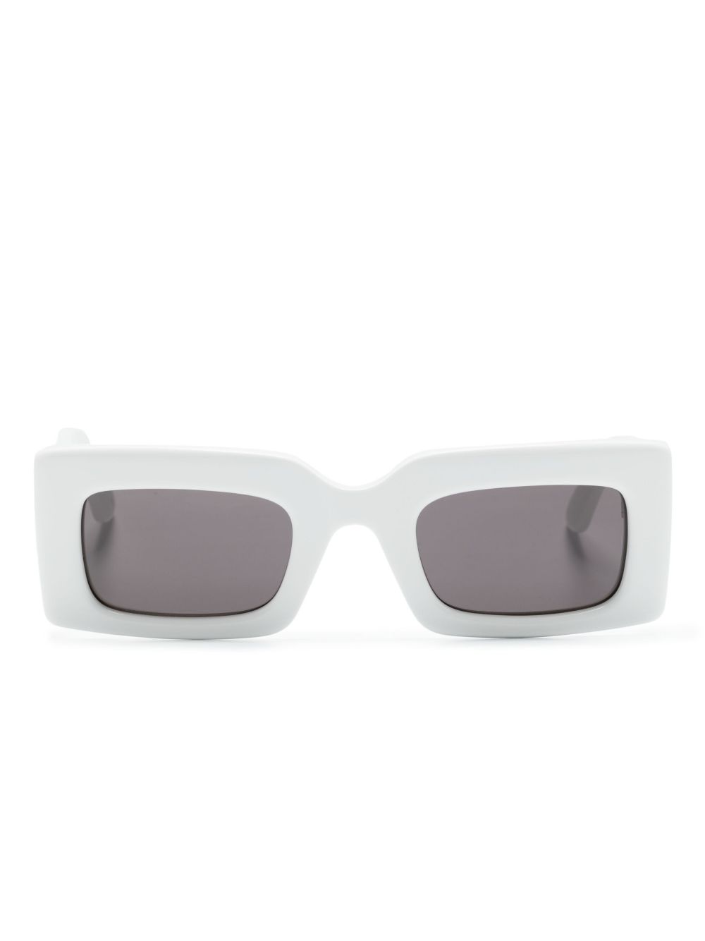 Alexander McQueen Eyewear 长方形框太阳眼镜 - 白色