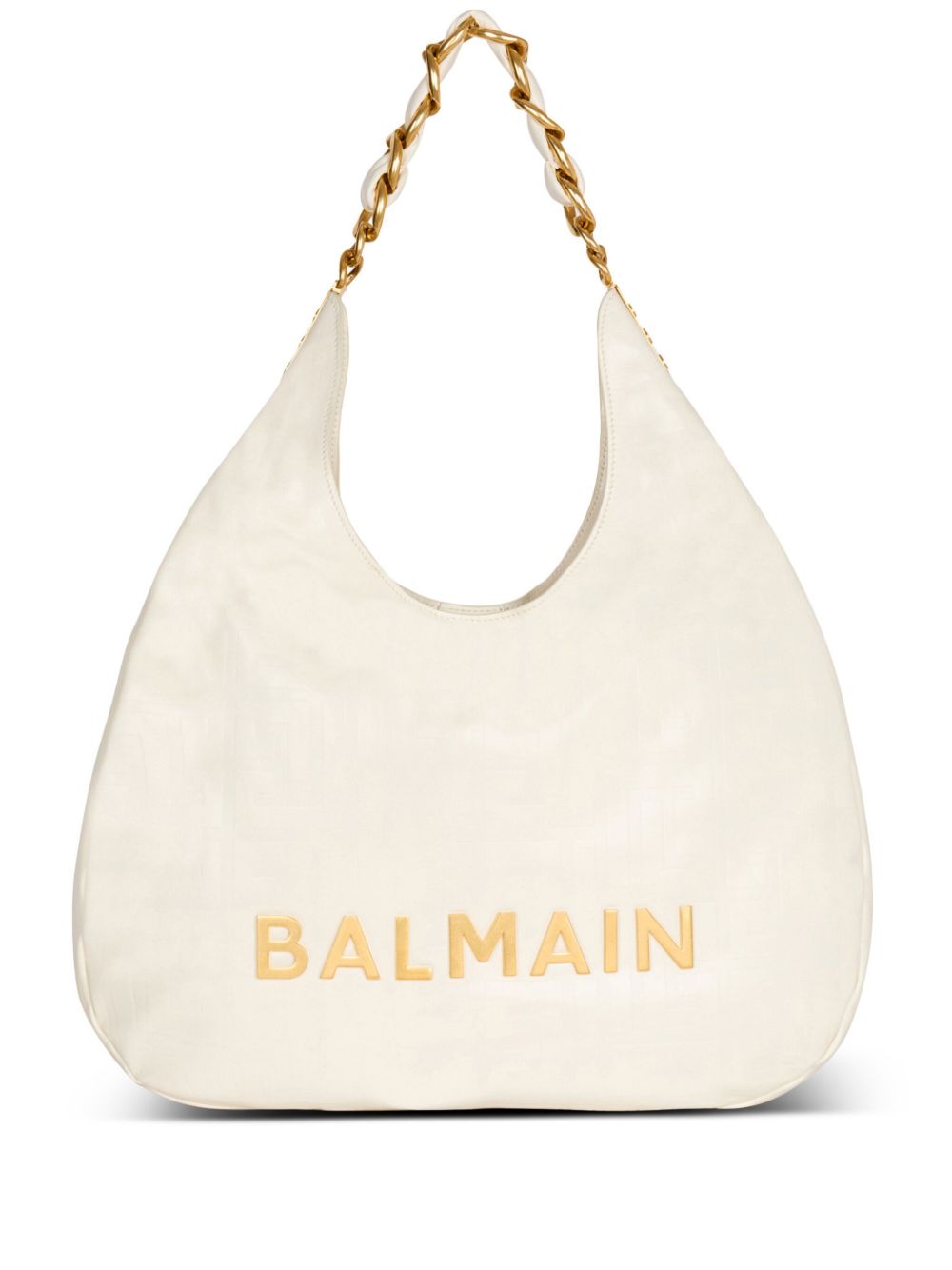 Balmain 1945 Soft Hobo 单肩包 - 白色