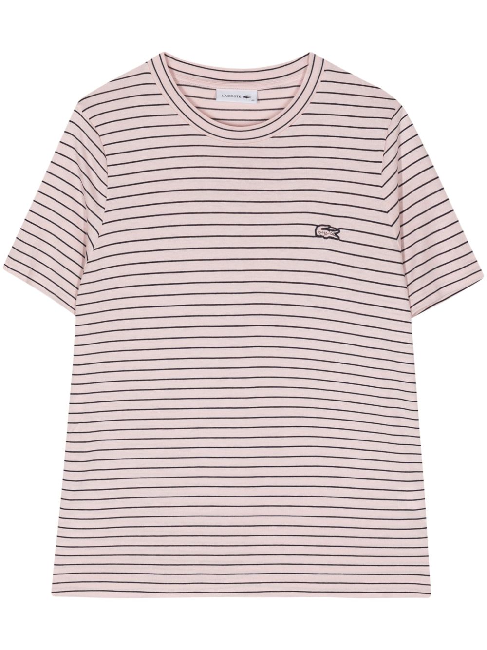 Lacoste logo刺绣T恤 - 粉色