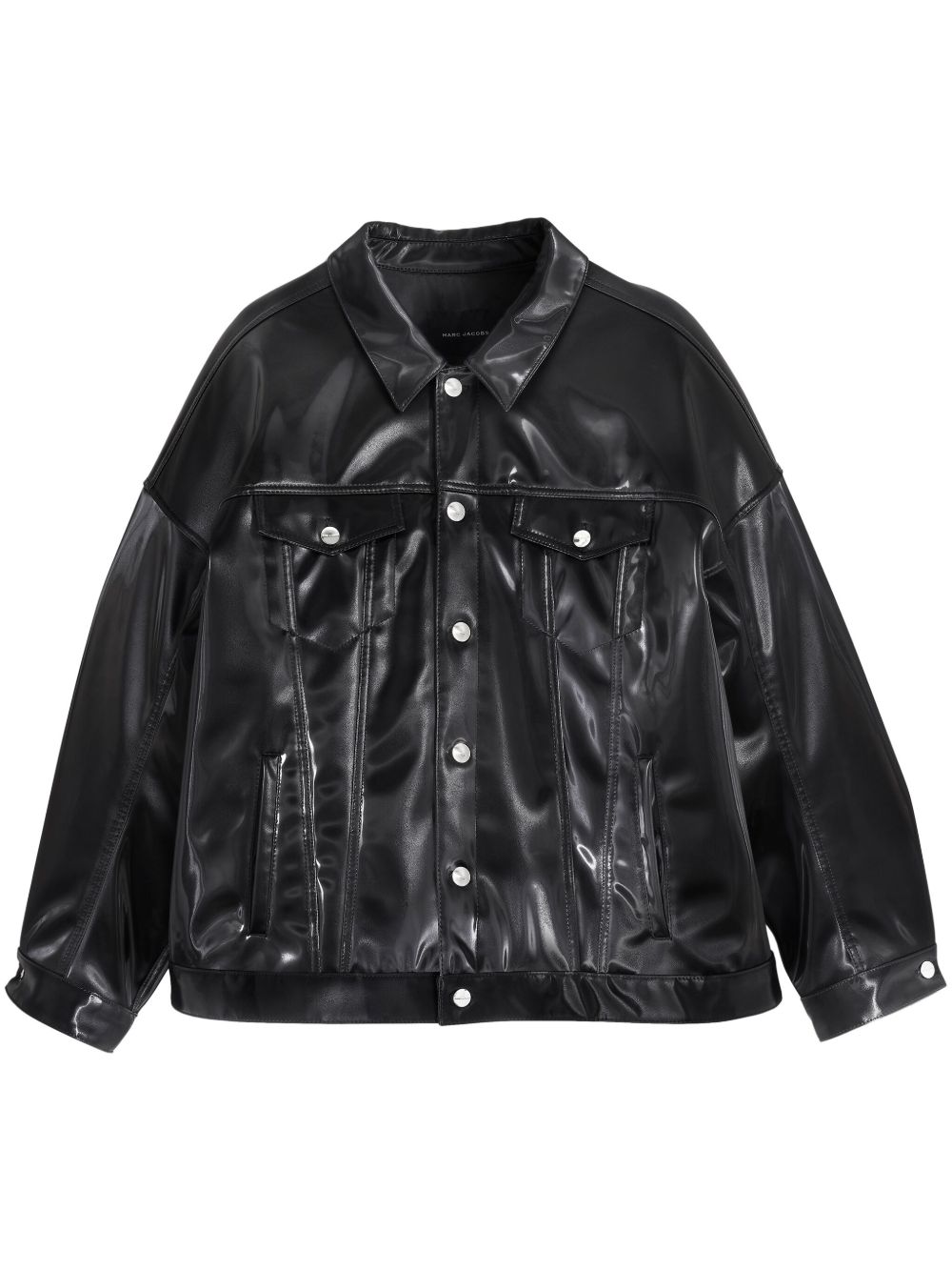 Marc Jacobs 反光超大款卡车司机夹克 - 黑色