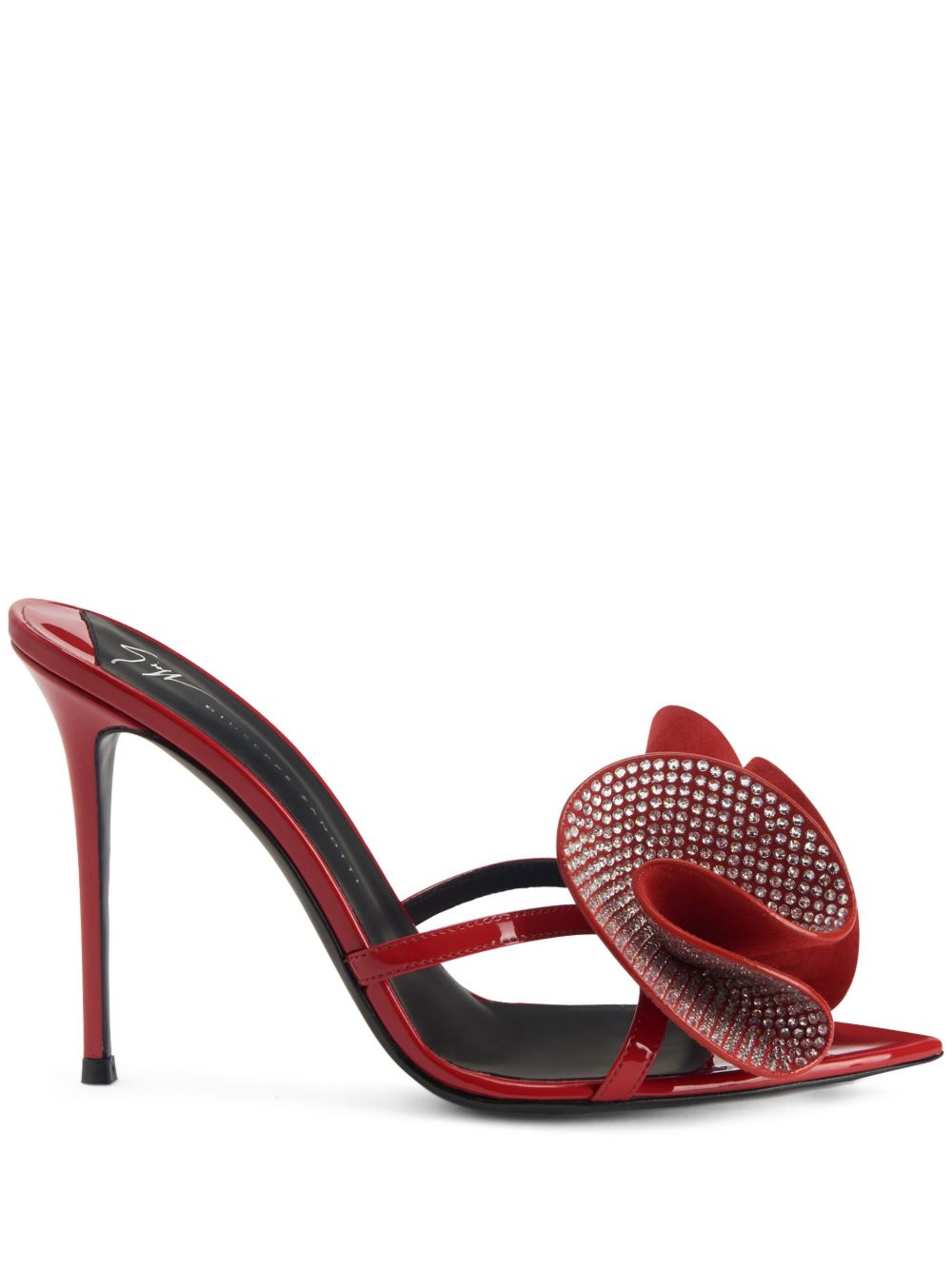 Giuseppe Zanotti 贴花细节高跟穆勒鞋 - 红色