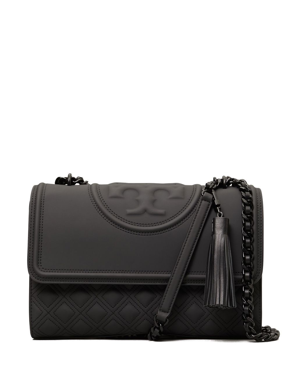 Tory Burch Fleming Matte 两用单肩包 - 黑色
