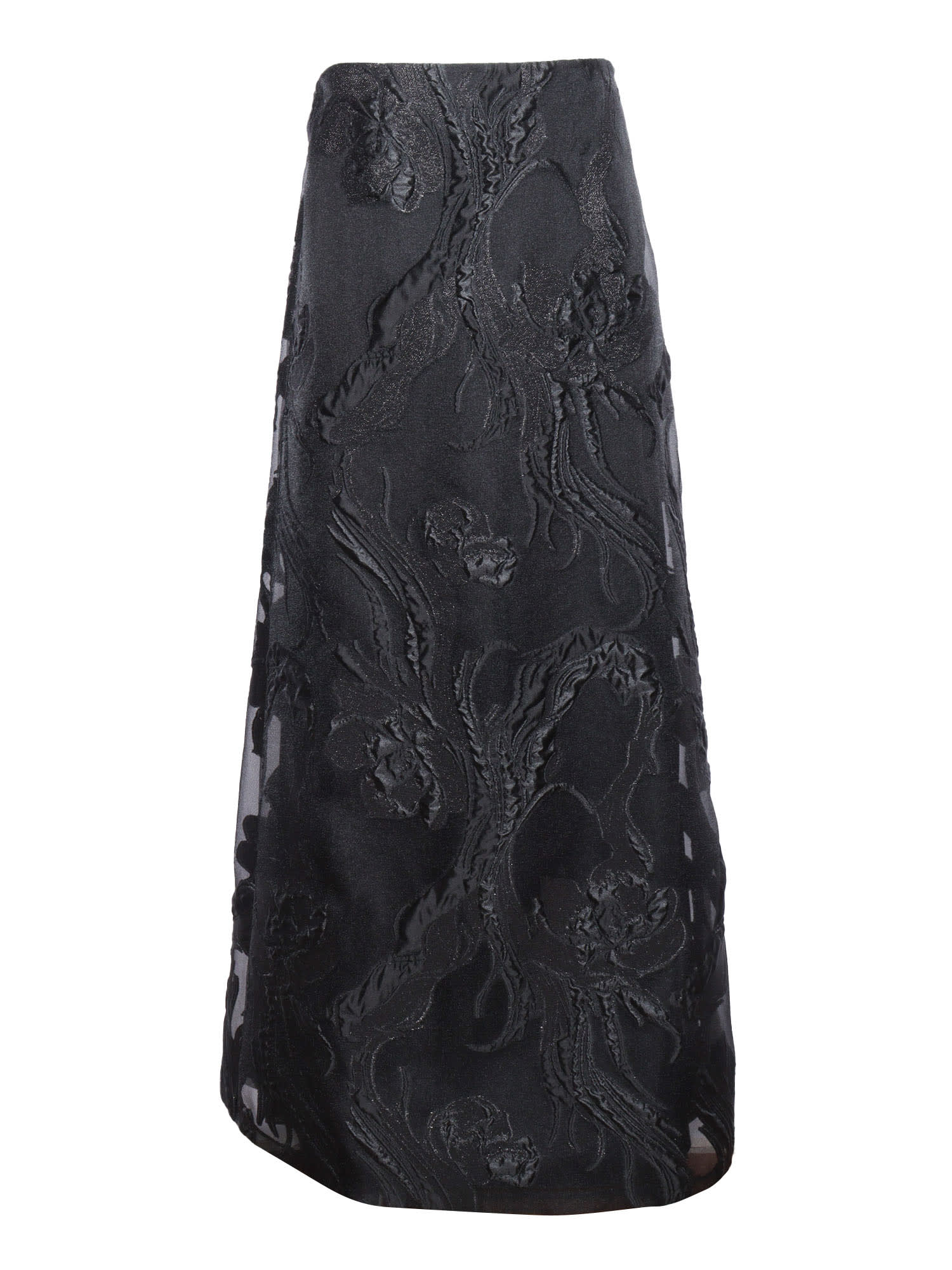 Alberta Ferretti Floral Fil Coupé Skirt