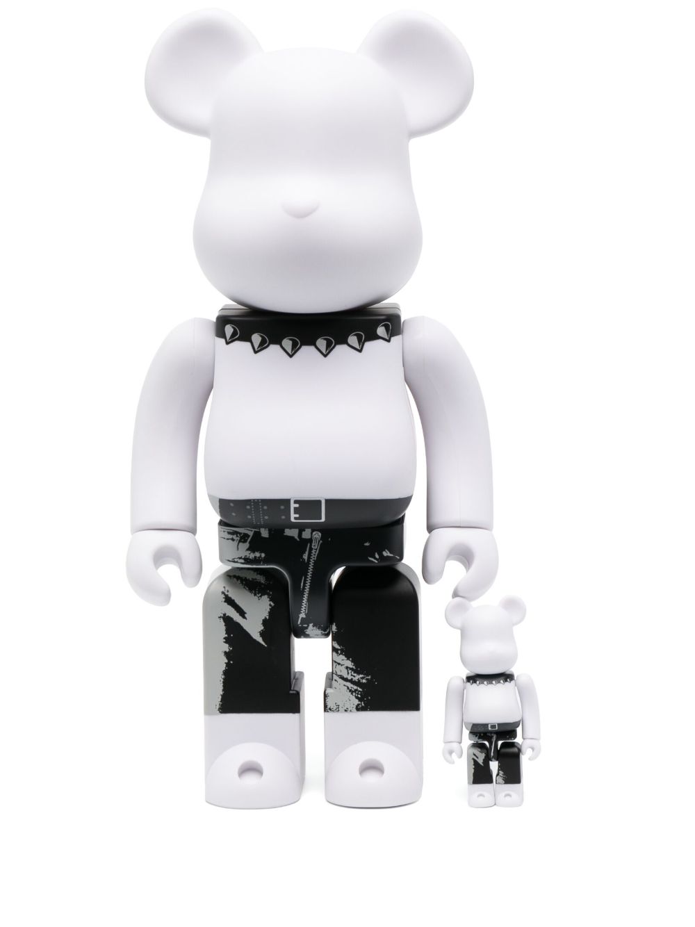 MEDICOM TOY x Andy Warhol x The Rolling Stones Sticky Fingers BE@RBRICK 100% & 400% 模型玩具套装 - 白色