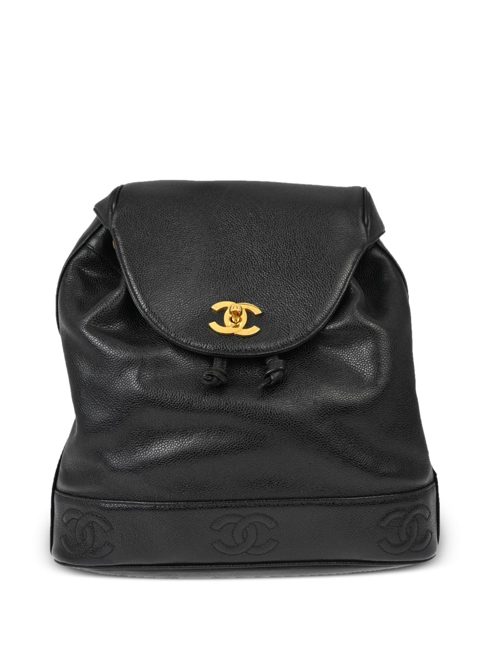 CHANEL Pre-Owned Triple CC 双肩包（1995年典藏款） - 黑色