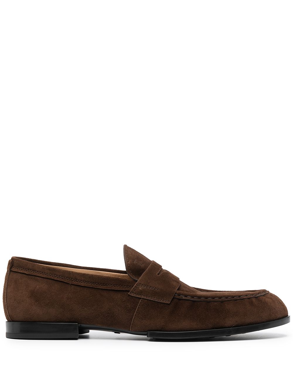Tod's 托德斯 皮质低跟乐福鞋 - 褐色