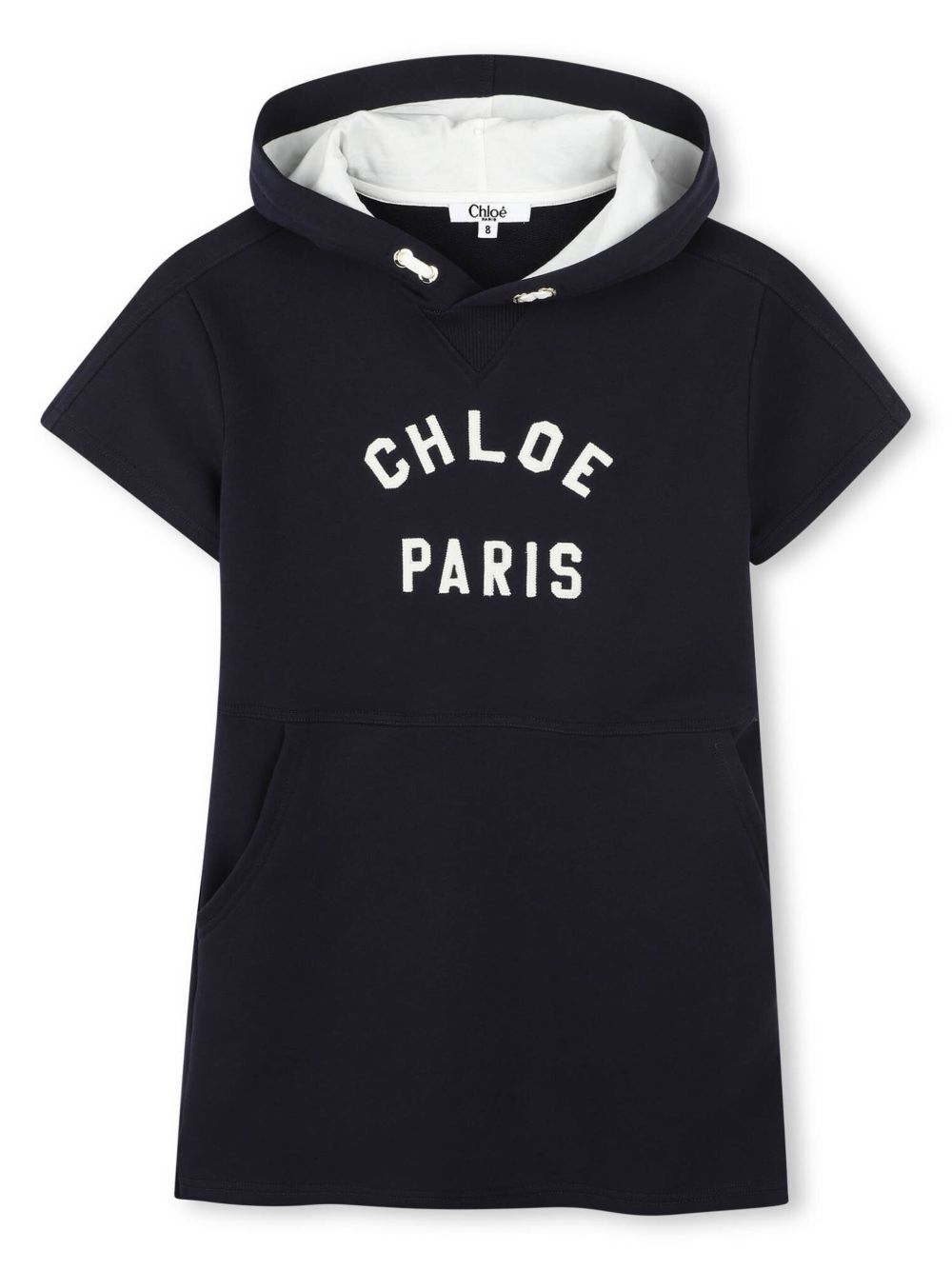 Chloé Kids 连帽连衣裙 - 蓝色