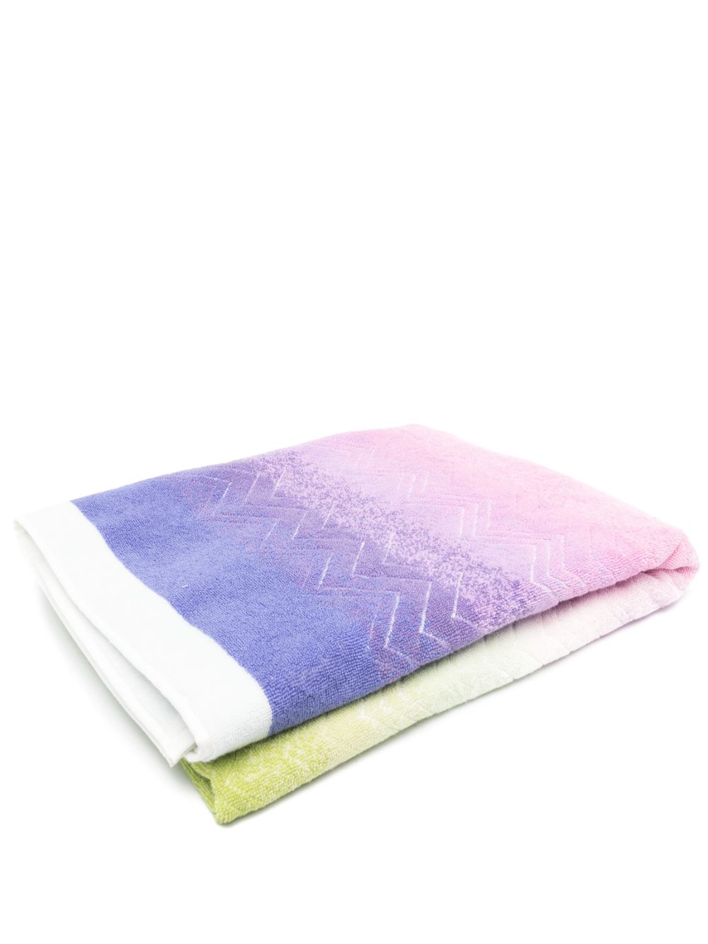 Missoni Home 模糊效果条纹沙滩毛巾 - 蓝色