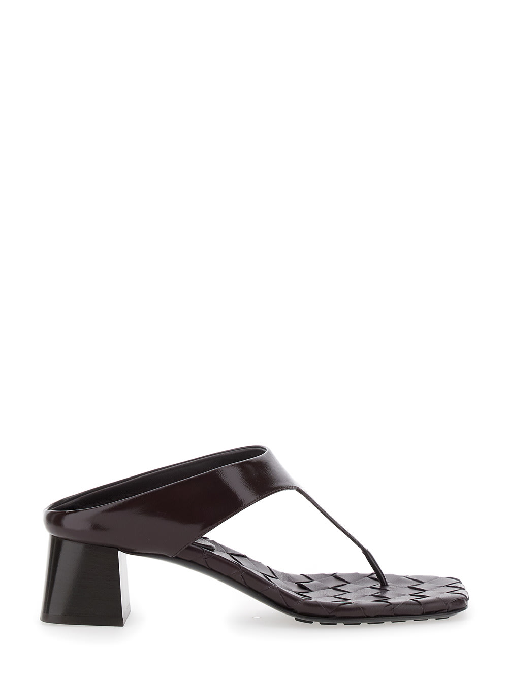 Bottega Veneta Bordeaux Thong Sandals