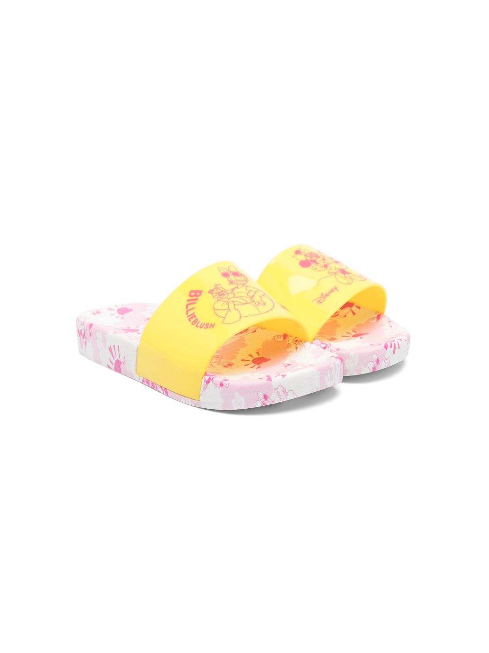 Billieblush xDisney 图案印花拖鞋 - 黄色