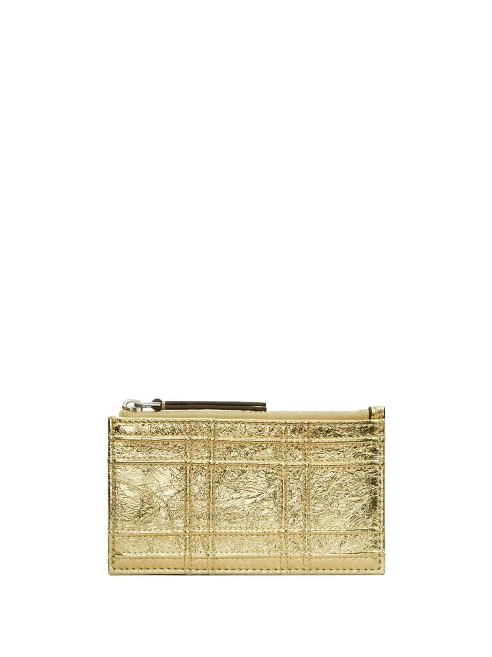 Tory Burch Fleming Soft 绗缝皮质卡夹 - 金色