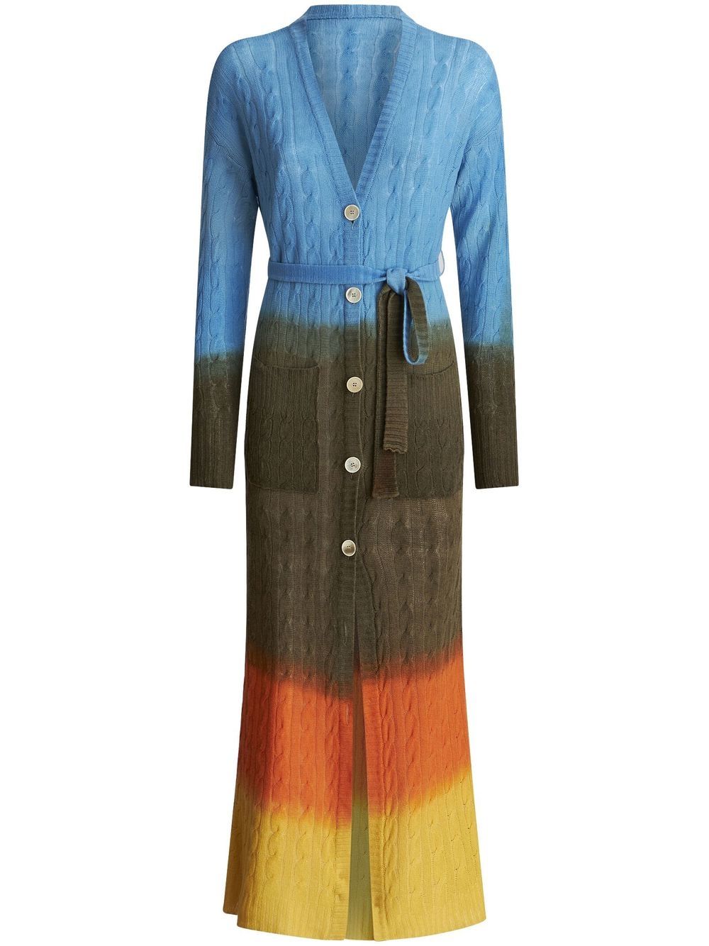 ETRO logo刺绣开襟外套 - 蓝色
