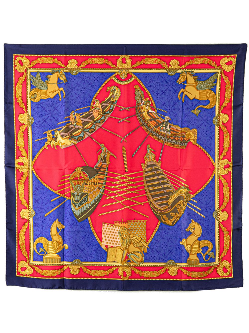 Hermès Pre-Owned 20th Century Les Bissone De Venise Silk Scarf scarves - 红色