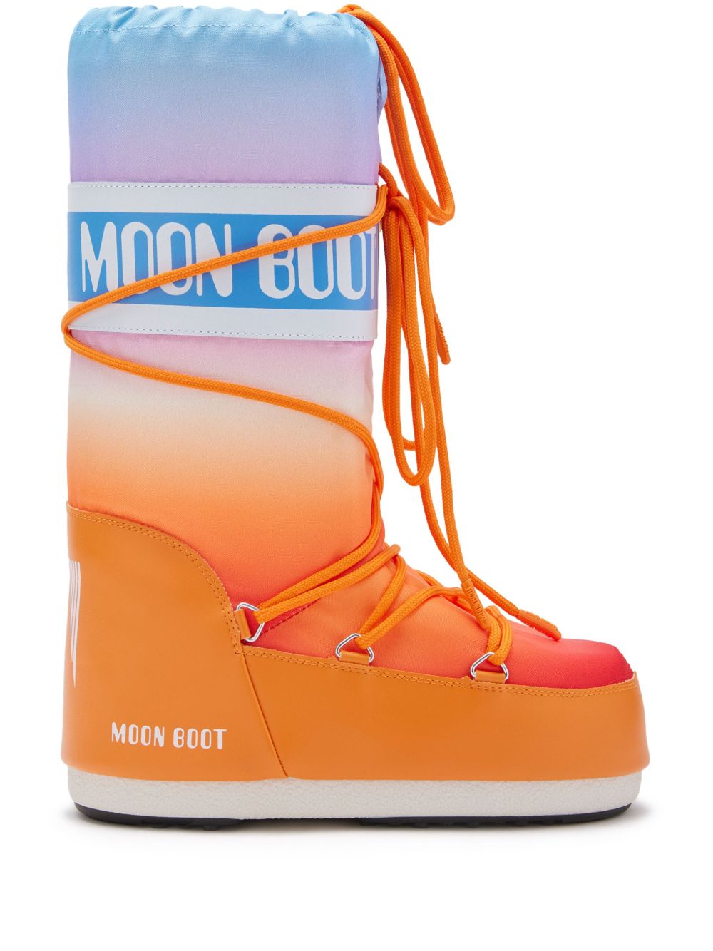 Moon Boot Icon 彩虹填充短靴 - 橘色