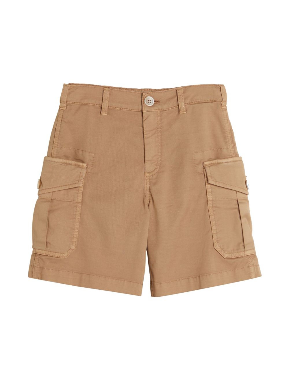 Brunello Cucinelli Kids 直筒工装短裤 - 褐色