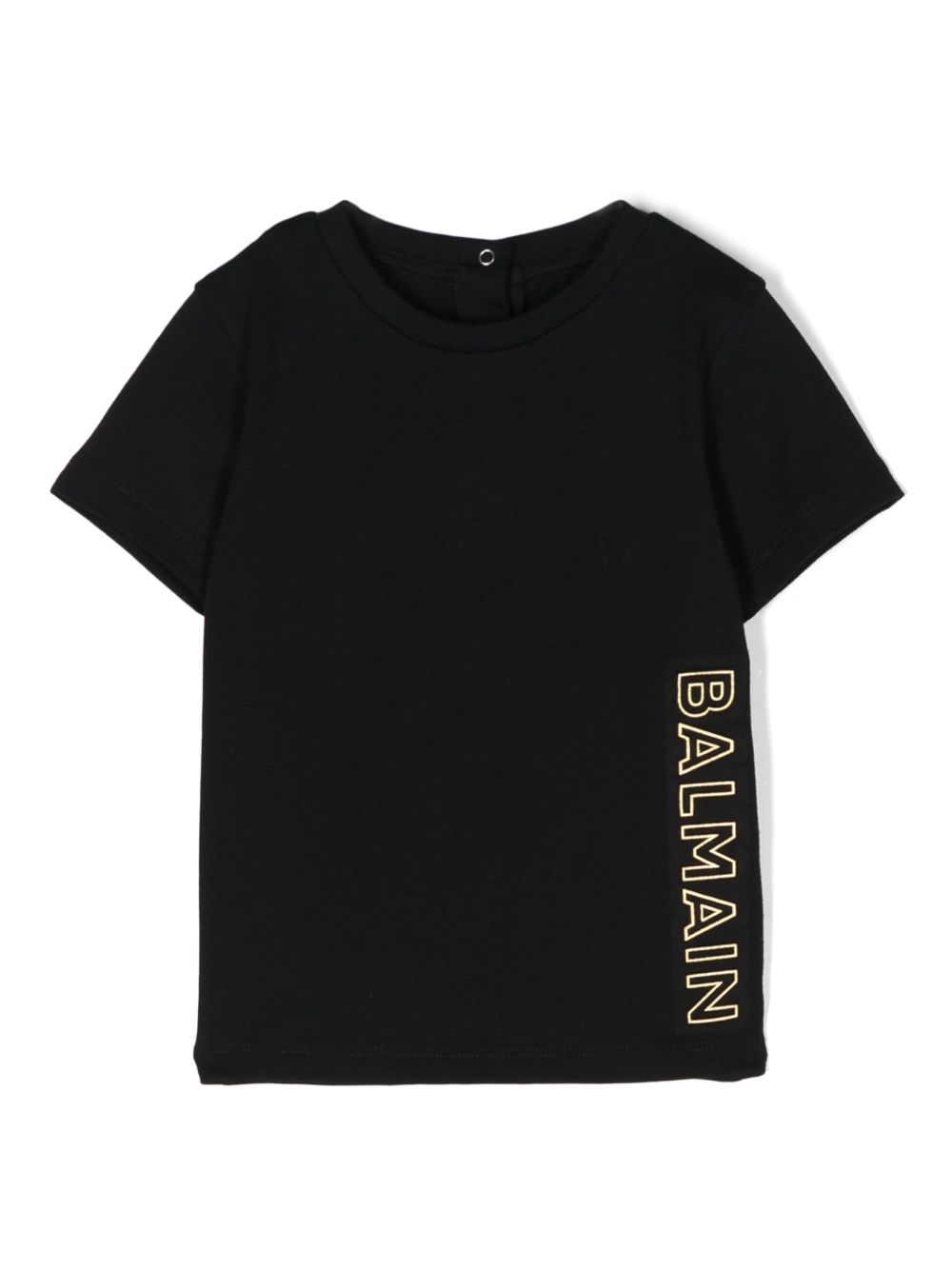 Balmain Kids logo压纹T恤 - 黑色
