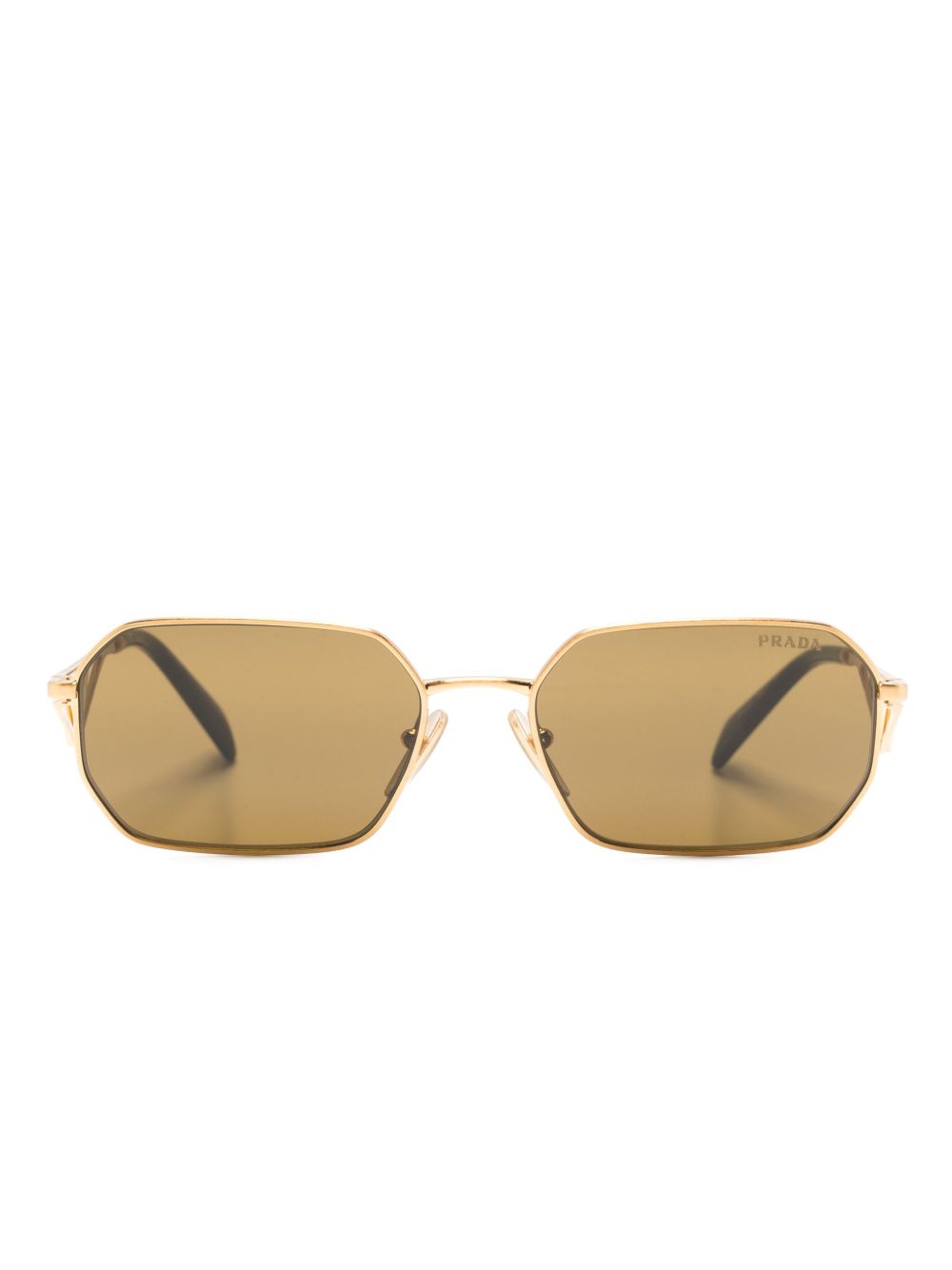 Prada Eyewear 0PR A51S 六角形框太阳眼镜 - 金色