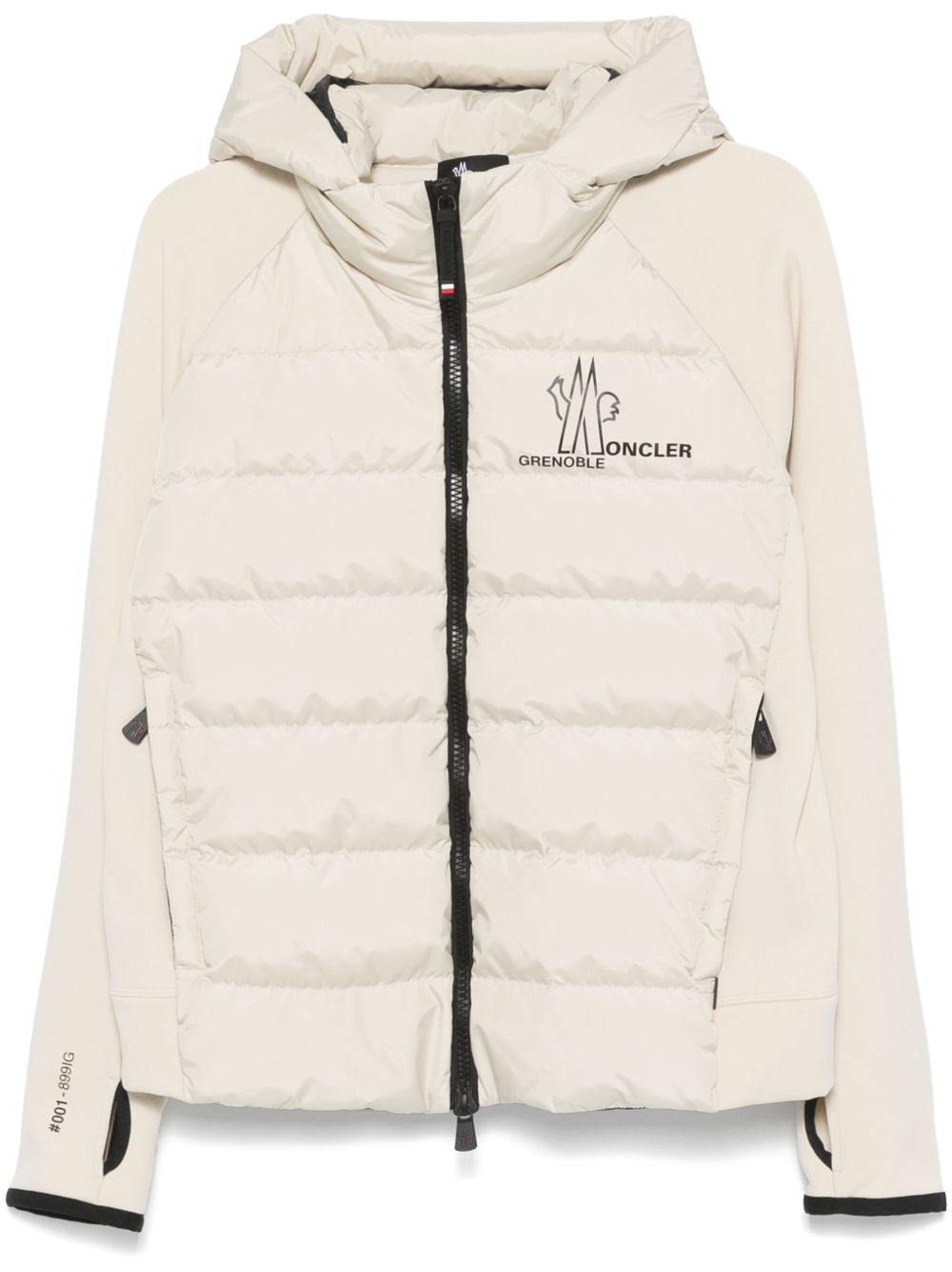 Moncler Grenoble 拉链填充运动夹克 - 中性色