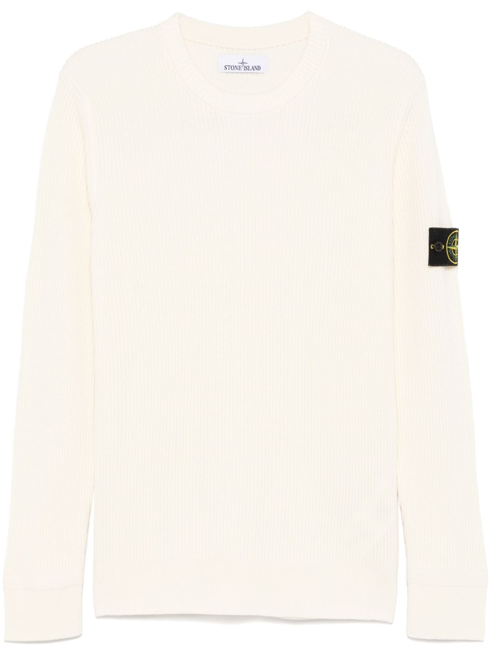 Stone Island 罗盘徽章毛衣 - 白色