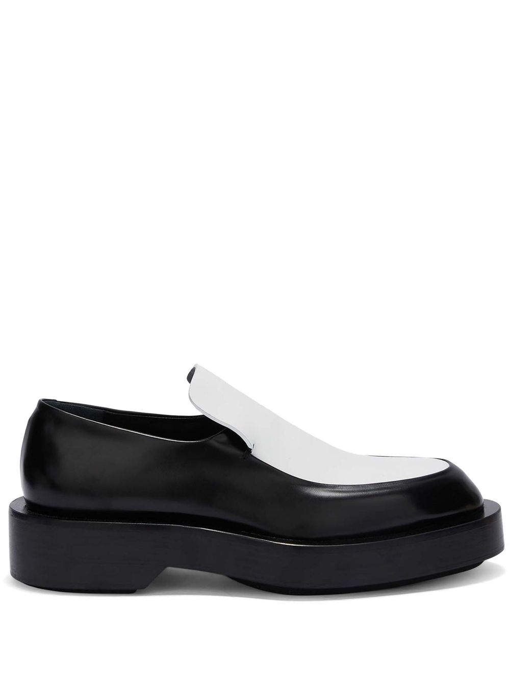 Jil Sander 抛光皮质乐福鞋 - 白色