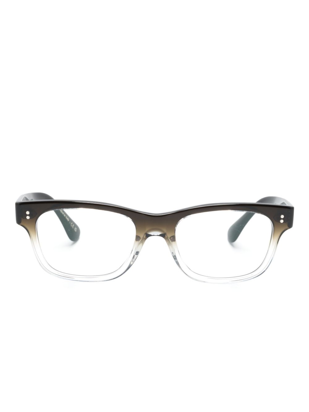 Oliver Peoples Rosson 方形镜框眼镜 - 黑色