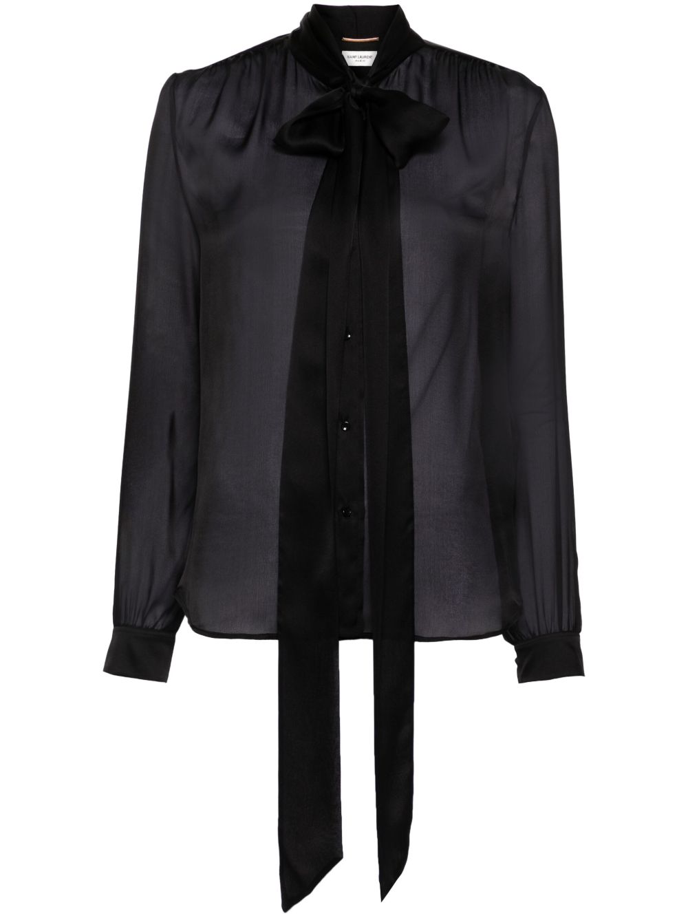 Saint Laurent 排扣衬衫 - 黑色