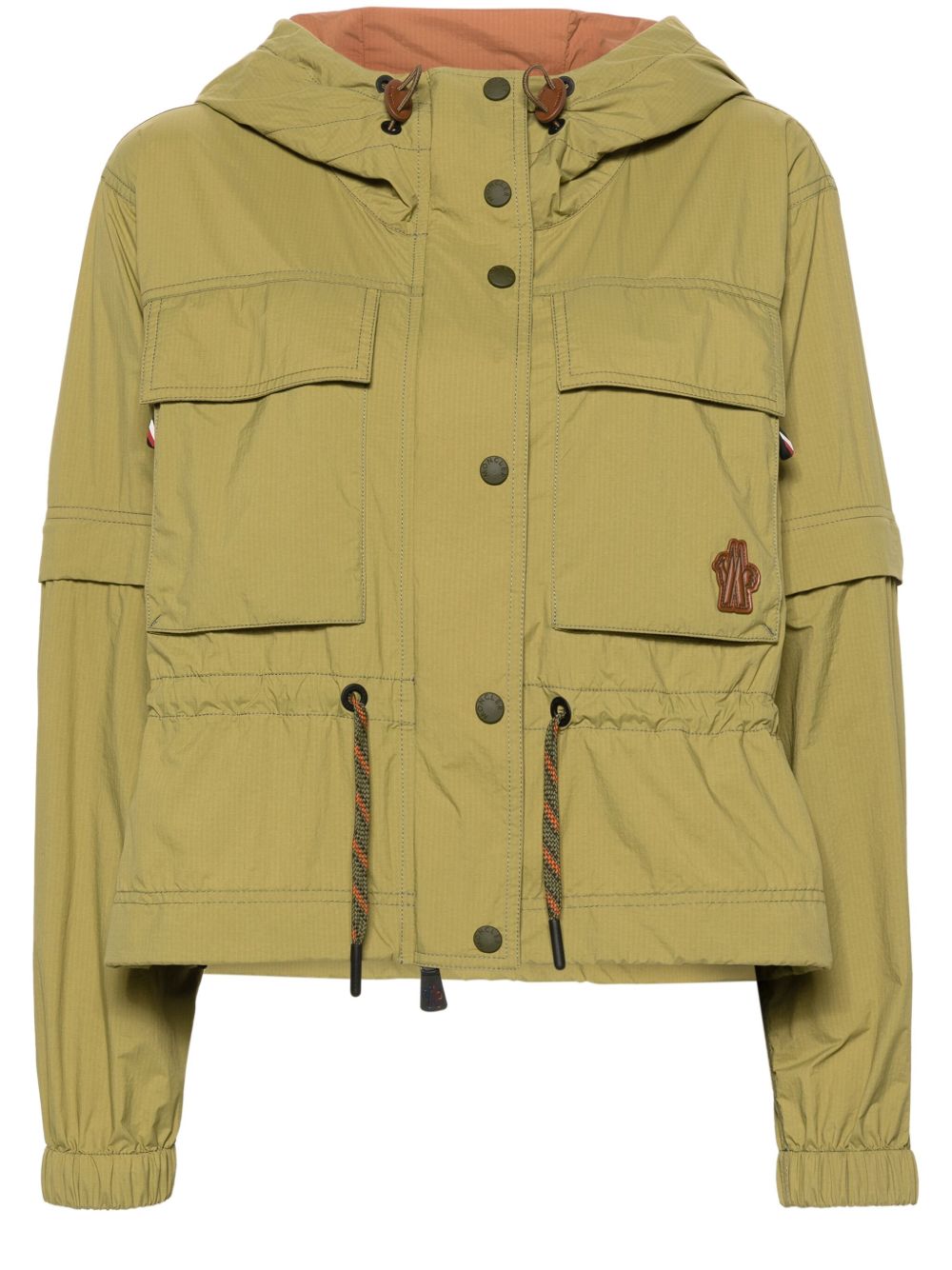 Moncler Grenoble Limosee 连帽防撕裂方格布夹克 - 绿色